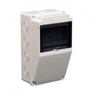 Корпус (щит) на 6 модулей и 1 силовой разъем 260x150x120мм IP65 TAKEL