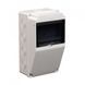 Корпус (щит) на 6 модулів та 1 силовий роз'єм 260x150x120мм IP65 TAKEL
